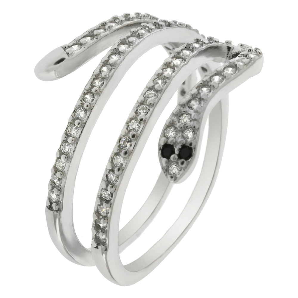 Micro Pave Setting Snake Ring