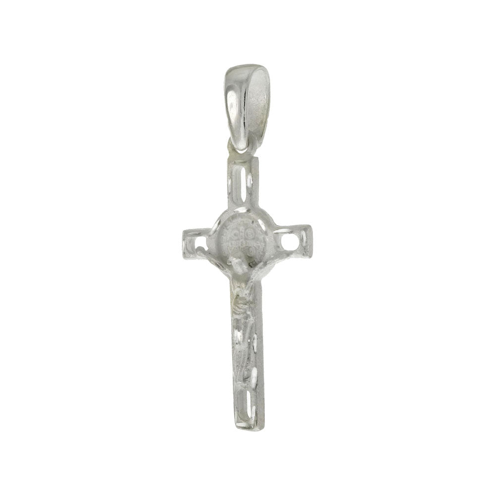 Sterling Silver Saint Benedict Crucifix D C Cross Pendant