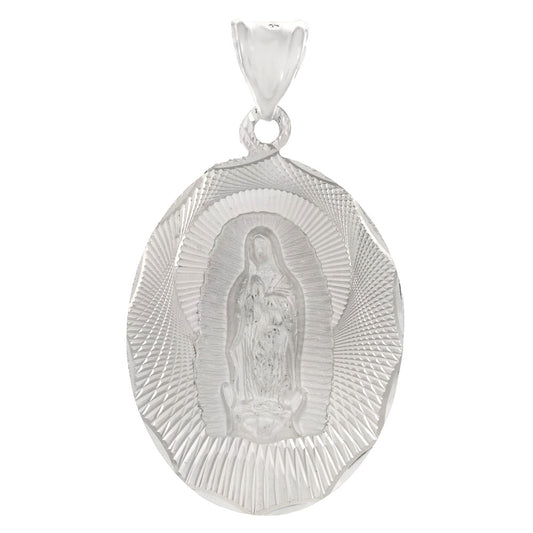 Lady of Guadalupe 3D D C Oval Medal Pendant