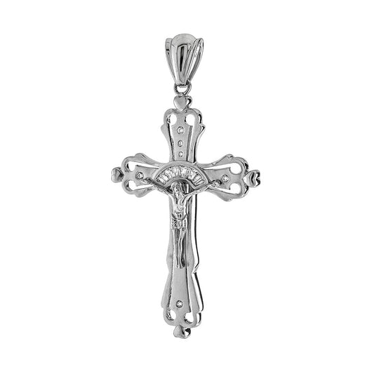 Detailed Crucifix Cross Pendant