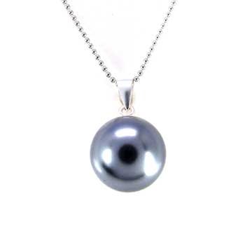 Grey Imitation Pearl Pendant