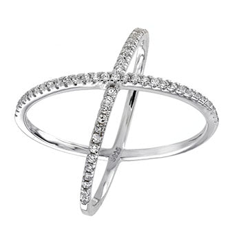 Criss Cross CZ Ring