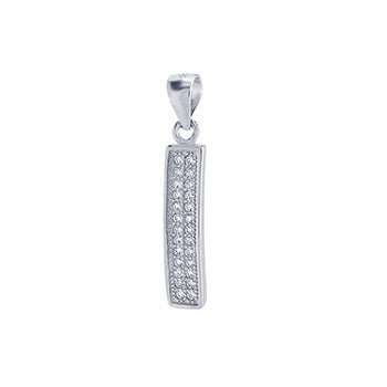 Vertical Pave CZ Pendant