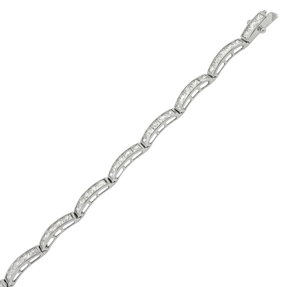 Rectangular Links Tennis Bracelet