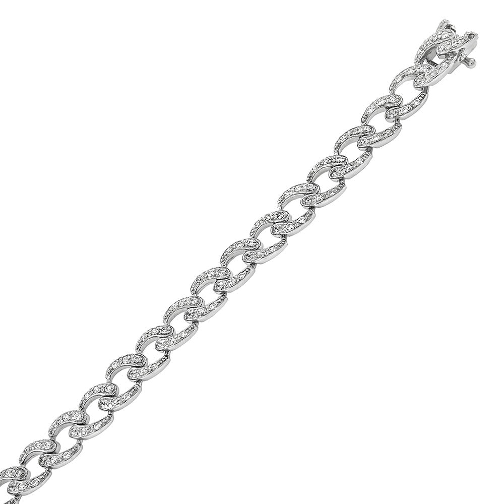 Cubic Zirconia Curb Bracelet