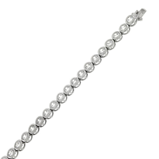 Round Cubic Zirconia Stone Tennis Bracelet