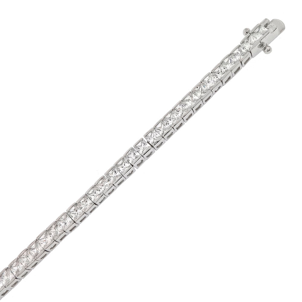 Princess Cut Cubic Zirconia Tennis Bracelet