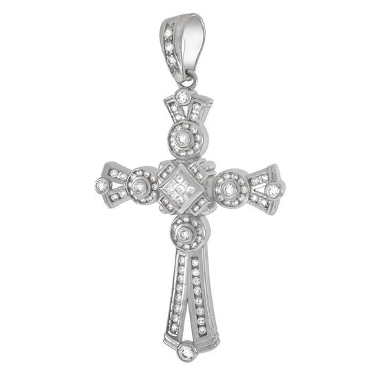 Sterling Silver Southwestern Cross Pendant