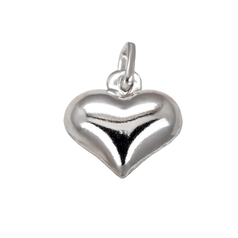 Italian Sterling Silver Puff Heart Pendant