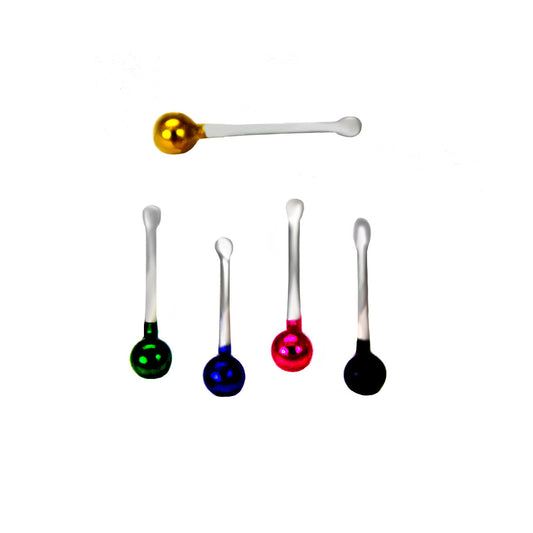 Sterling Silver Assorted Color 1 8mm Ball Nose Stud W Ball End