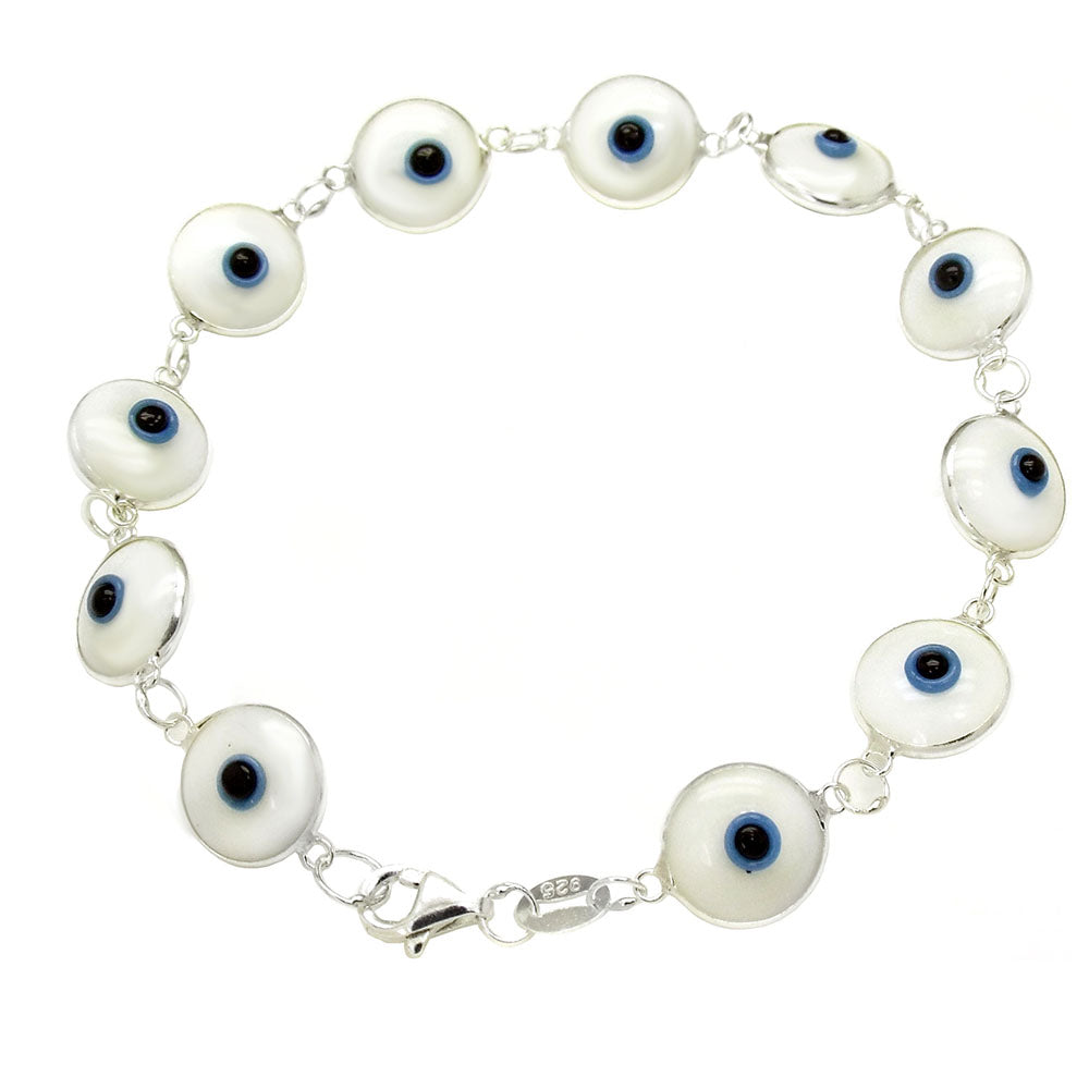 White Evil Eye Bracelet