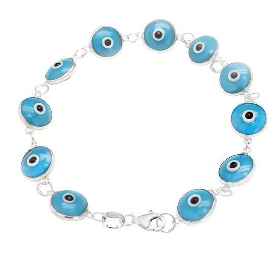 Turquoise Blue Evil Eye Bracelet