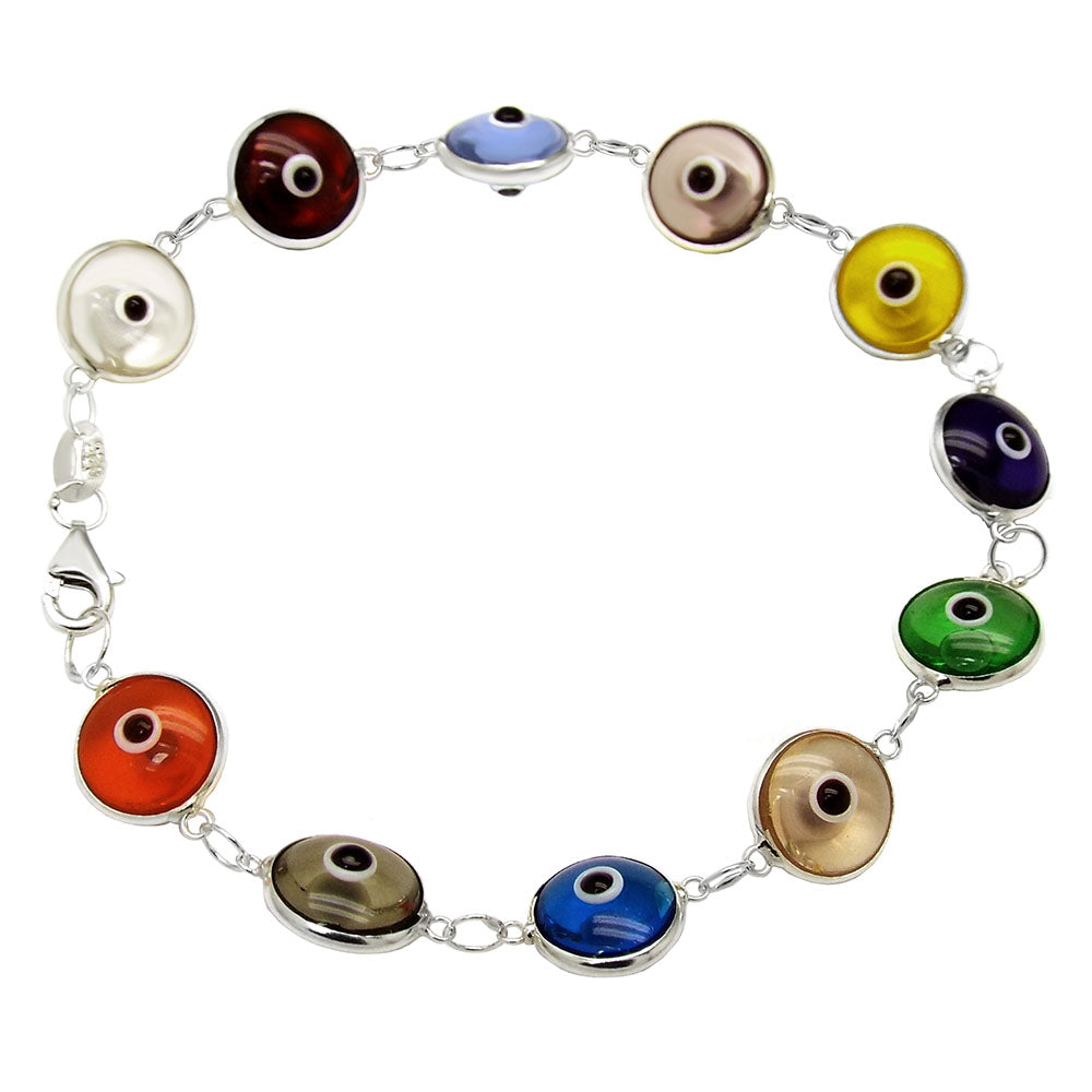 Multi Color Transparent Evil Eye Bracelet