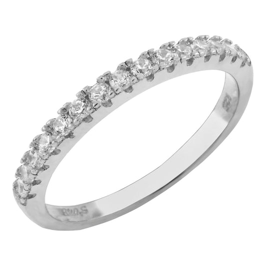 2mm Cubic Zirconia Band Ring