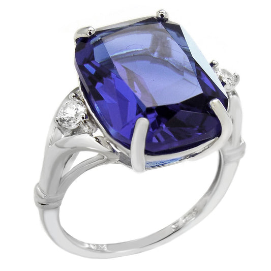 Rectangle Tanzanite Ring