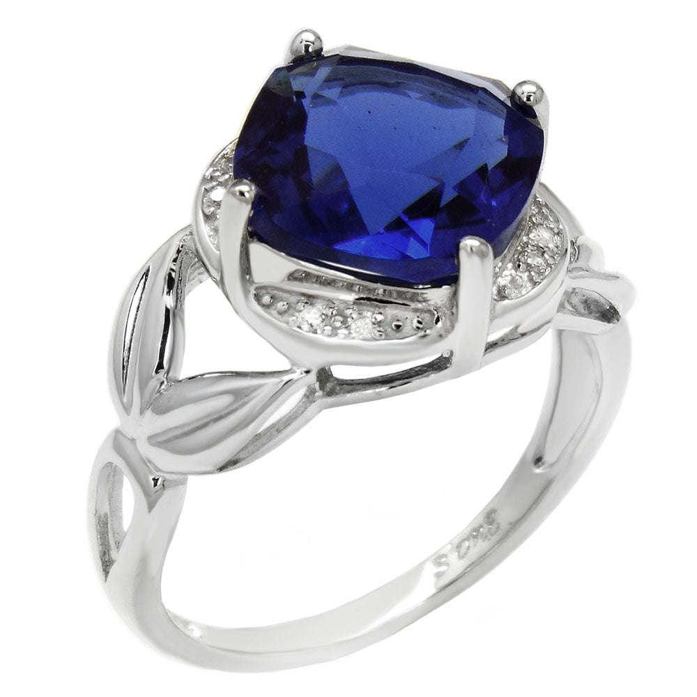 Simulated Tanzanite Cocktail Ring