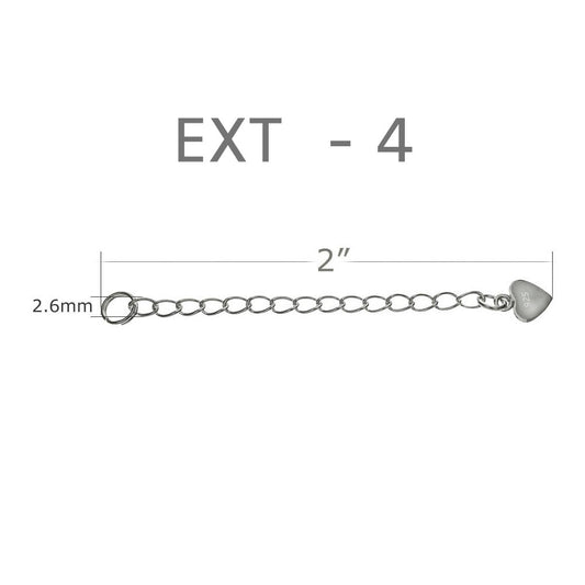 Extension Long Curb Chain with Heart