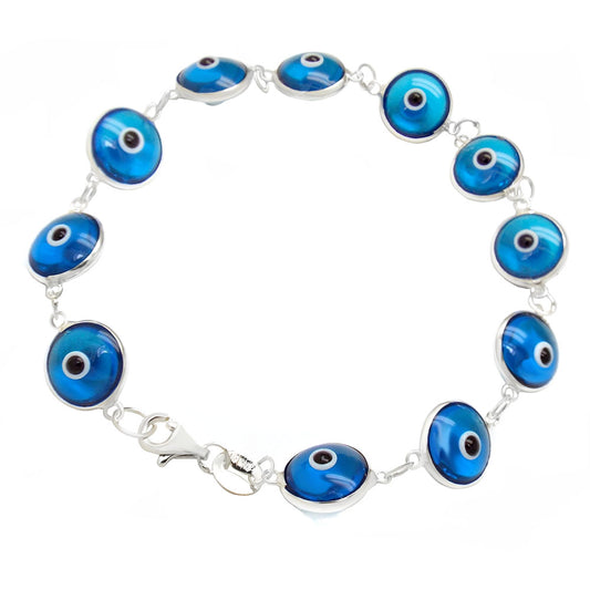 Transparent Light Blue Evil Eye Bracelet