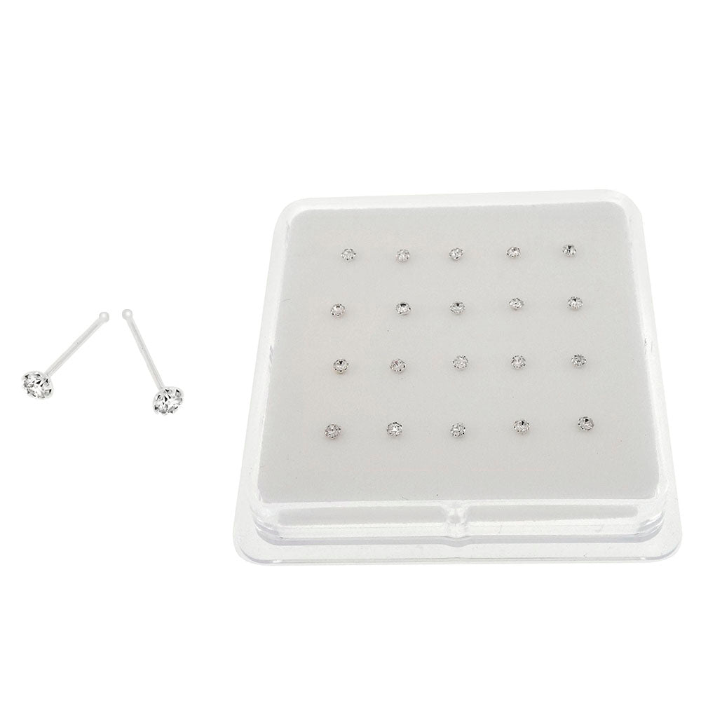 Fishteeth 1 5mm Crystal Nose Stud W Ball End