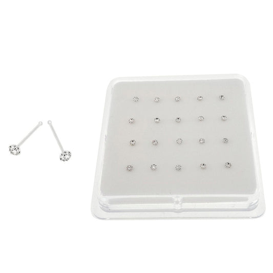 Fishteeth 1 8mm Crystal Nose Stud W Ball End