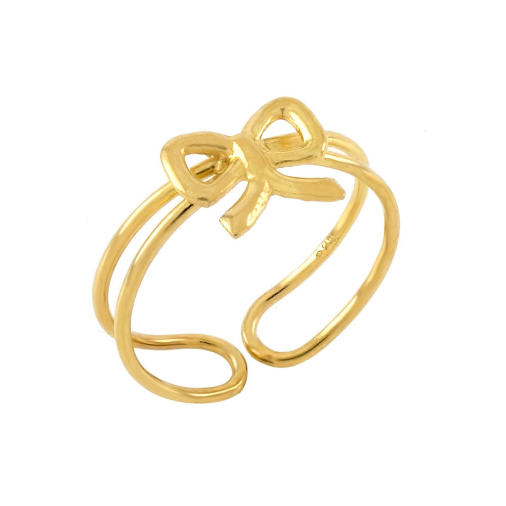 Sterling Silver Gold Plated Adjustable Toe Ring