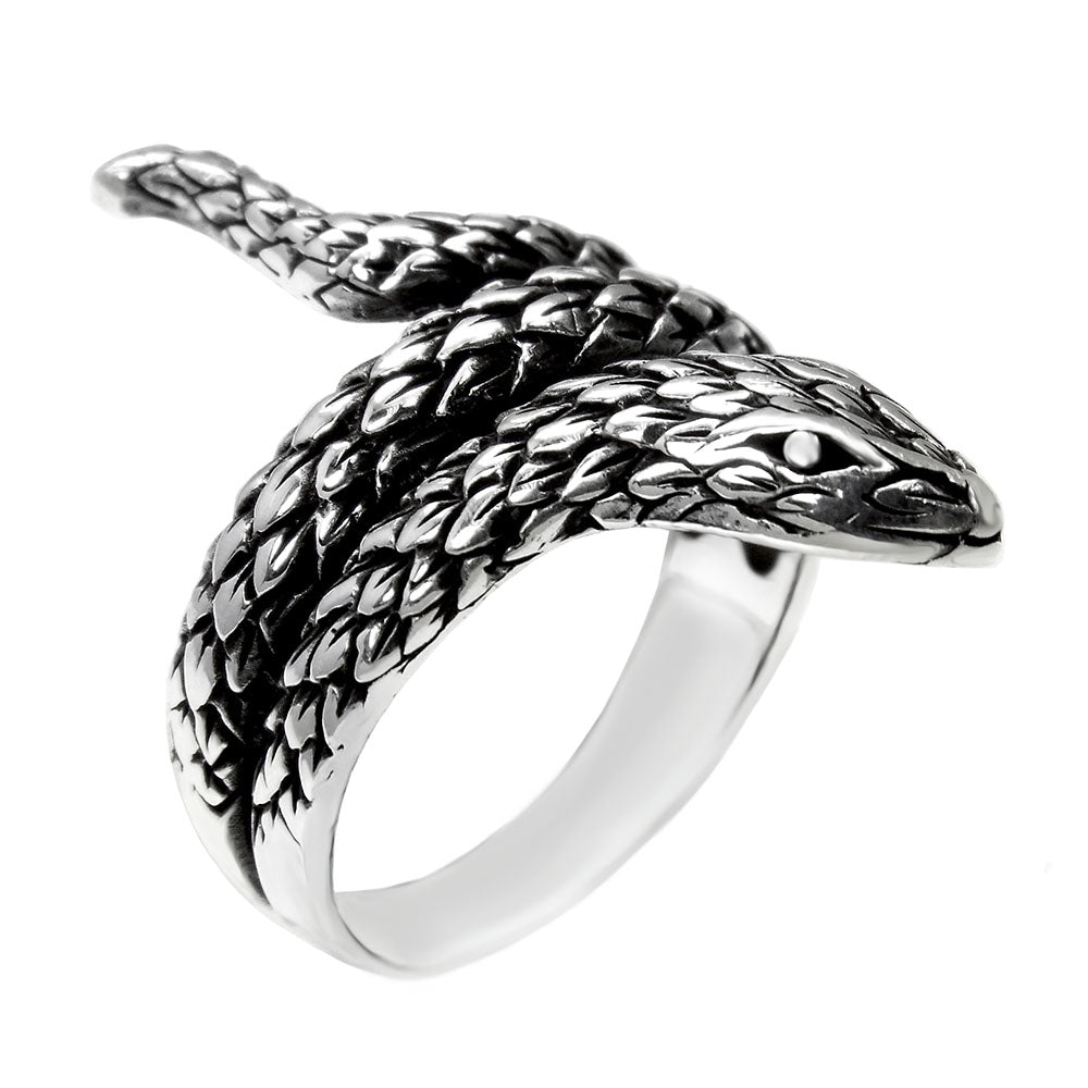 Sterling Silver Oxidized Snake Ring