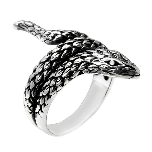 Sterling Silver Oxidized Snake Ring