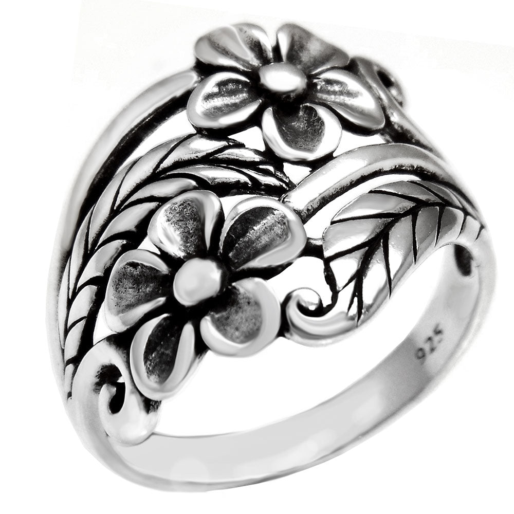 Flower Oxidized Ring