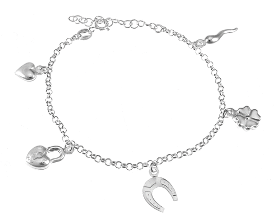 sterling silver lucky charms and bracelet