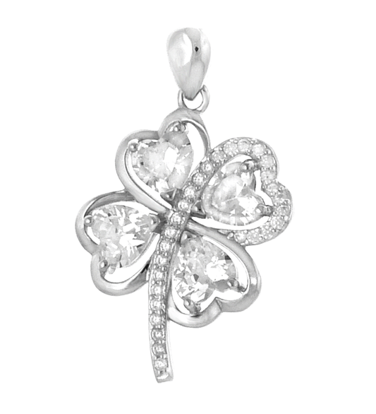 Four Leaf Clover CZ Pendant