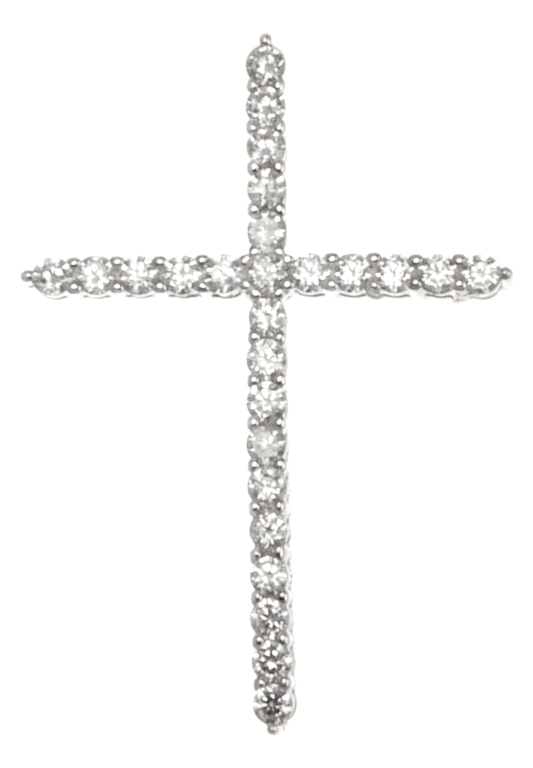 Sterling Silver Cubic Zirconia Cross Pendant