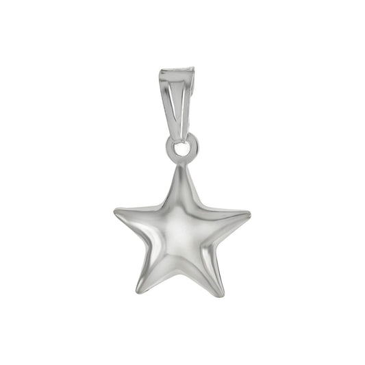 Sterling Silver Puff Star Pendant