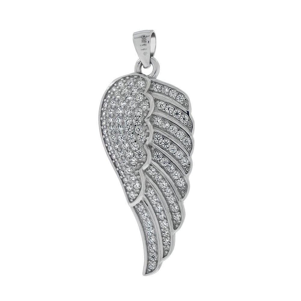 Wing Pave CZ Pendant