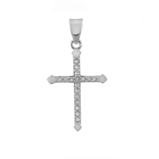 Micro Pave CZ Cross Pendant