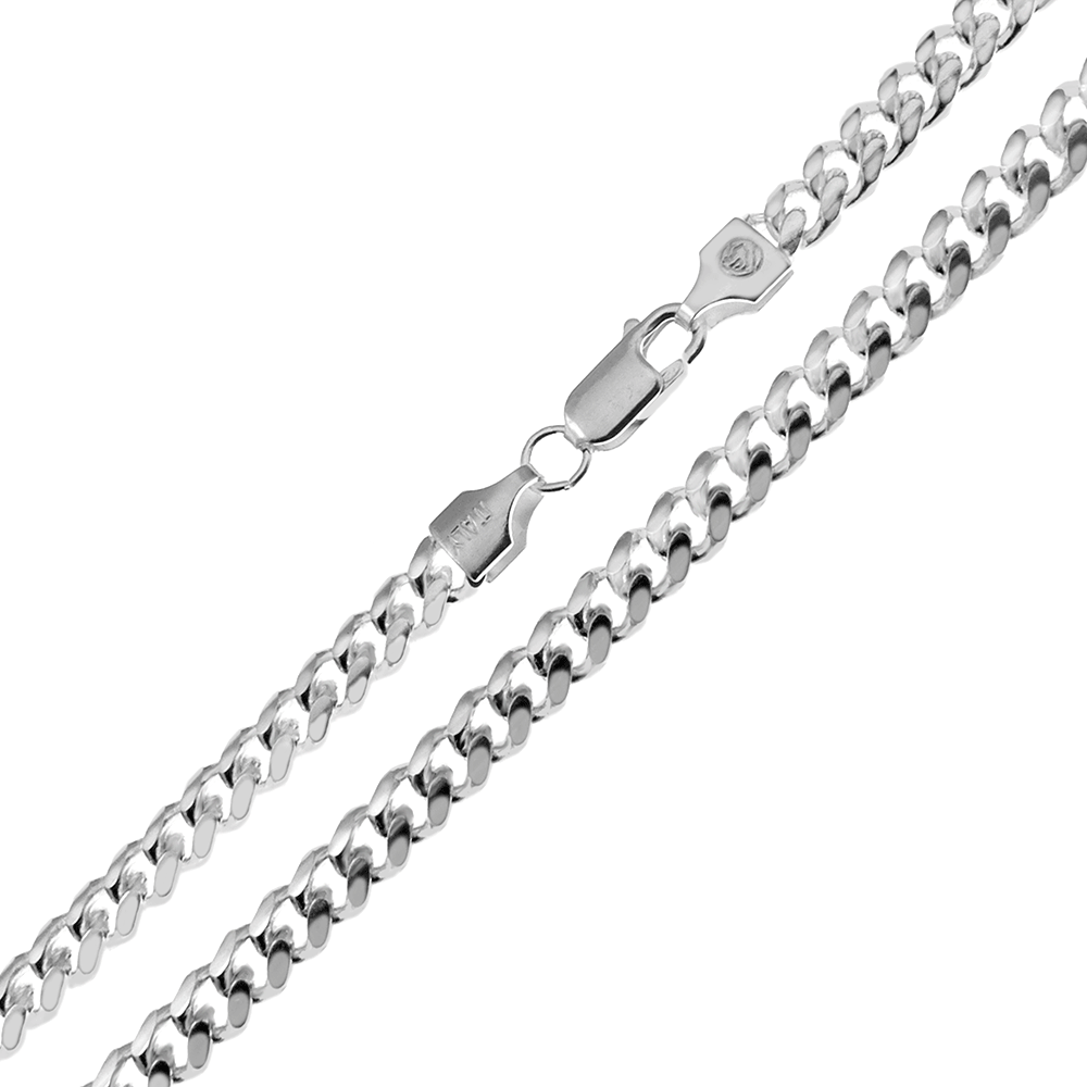 6.2mm miami cuban chain sterling silver bracelet