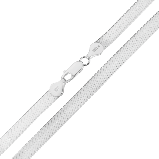 Italian Sterling Silver Flexible Magic Herringbone Chain & Bracelet