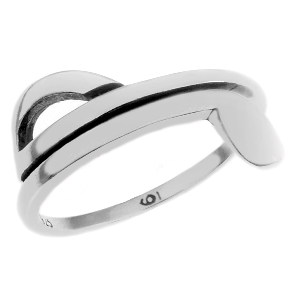 Sterling Silver Music Note Polished Ring