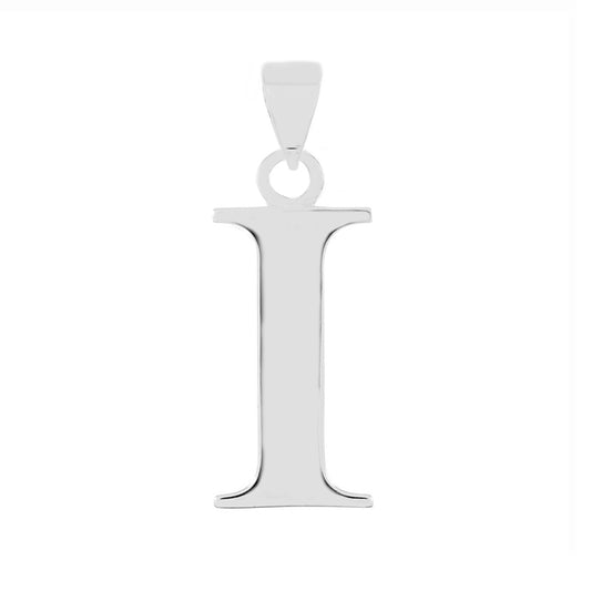 Sterling Silver Polish Initial I Pendant