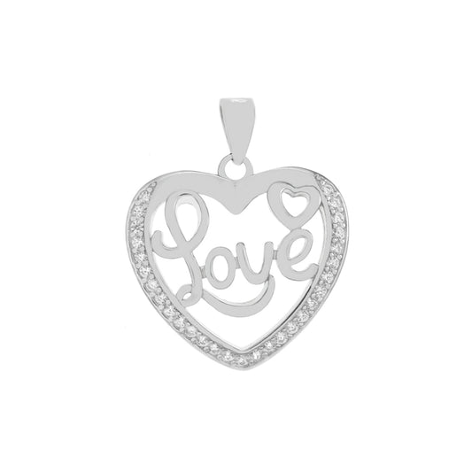 LOVE CZ Heart Pendant