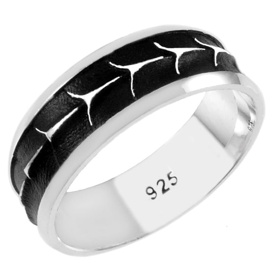 Sterling Silver Armory Band Ring