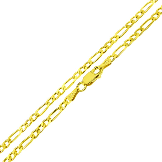 Figaro Gold Plated Chain (3mm)