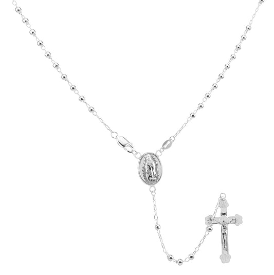 3mm Bead with Lady of Guadalupe Rosary Necklace