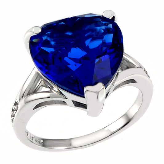 Blue Tanzanite Heart Ring