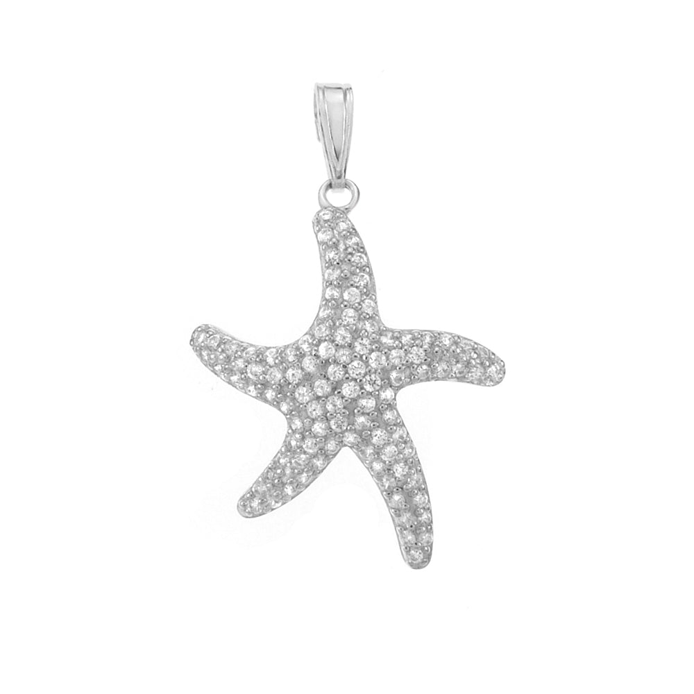 Pave Set Starfish Pendant