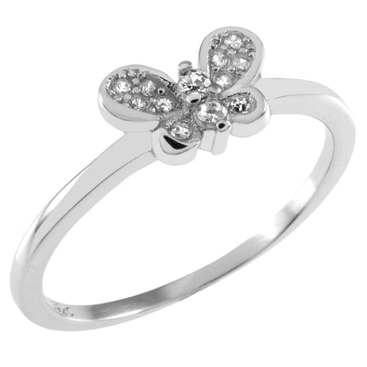 Small CZ Butterfly Ring