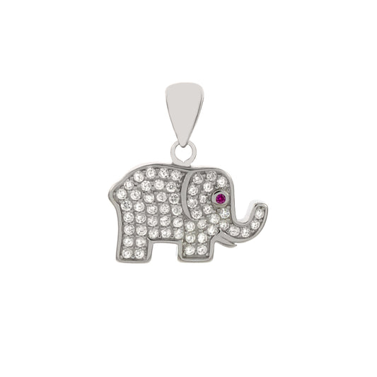 Pave Set Elephant Pendant