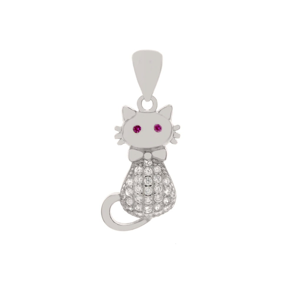 CZ Cat Pendant