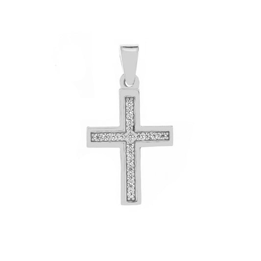 Pave CZ Cross Pendant