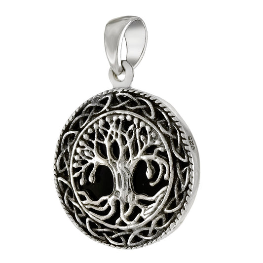 Tree Of Life Black Oxidize Pendant