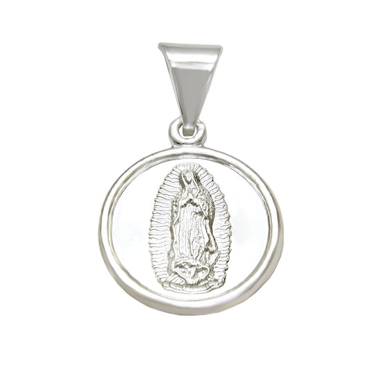 Sterling Silver Medal Lady of Guadalupe Pendant